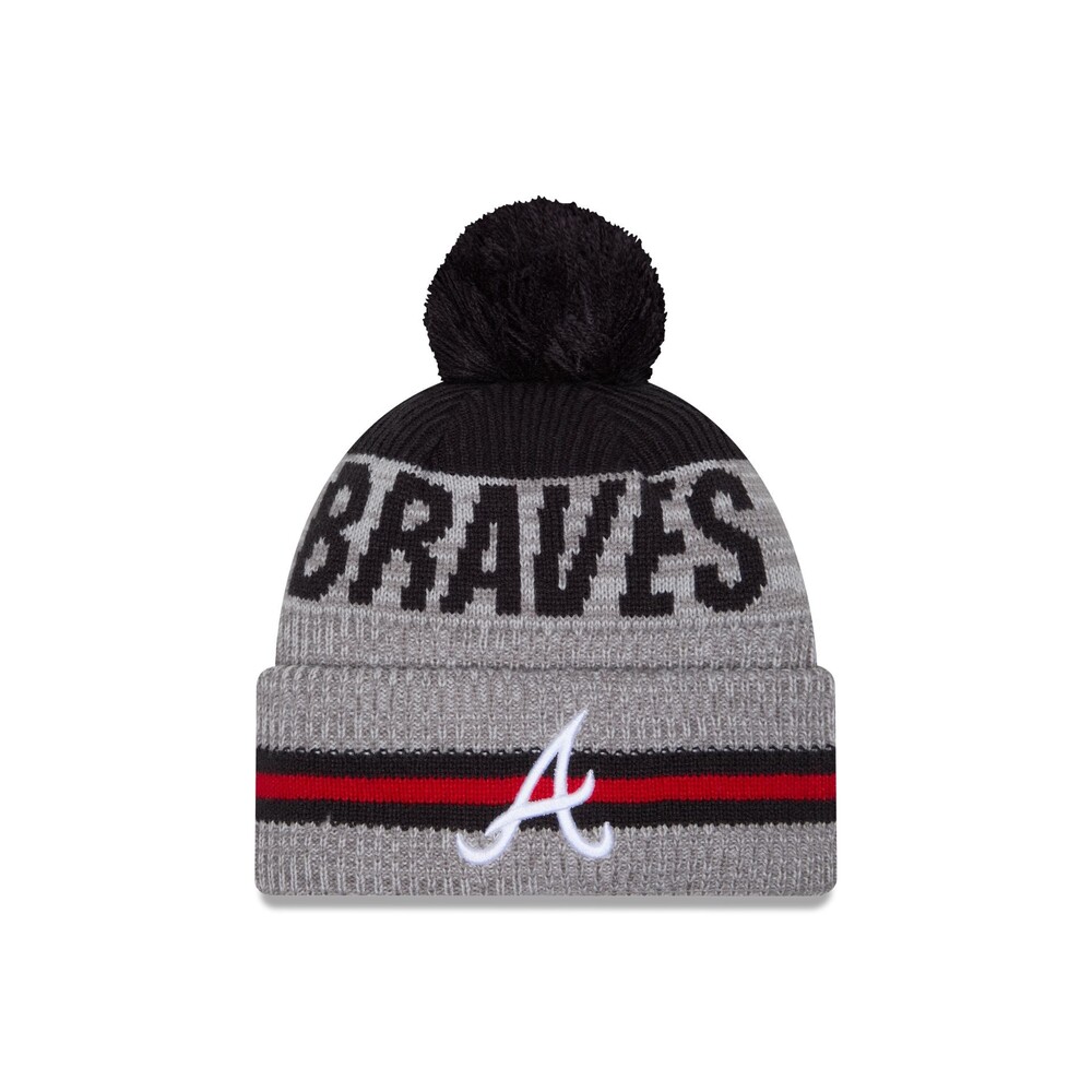 New Era Atlanta Braves Runner Pom Knit Hat - One Size